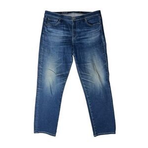 Ag Adriano Goldschmied Blue Cropped Ankle Jeans